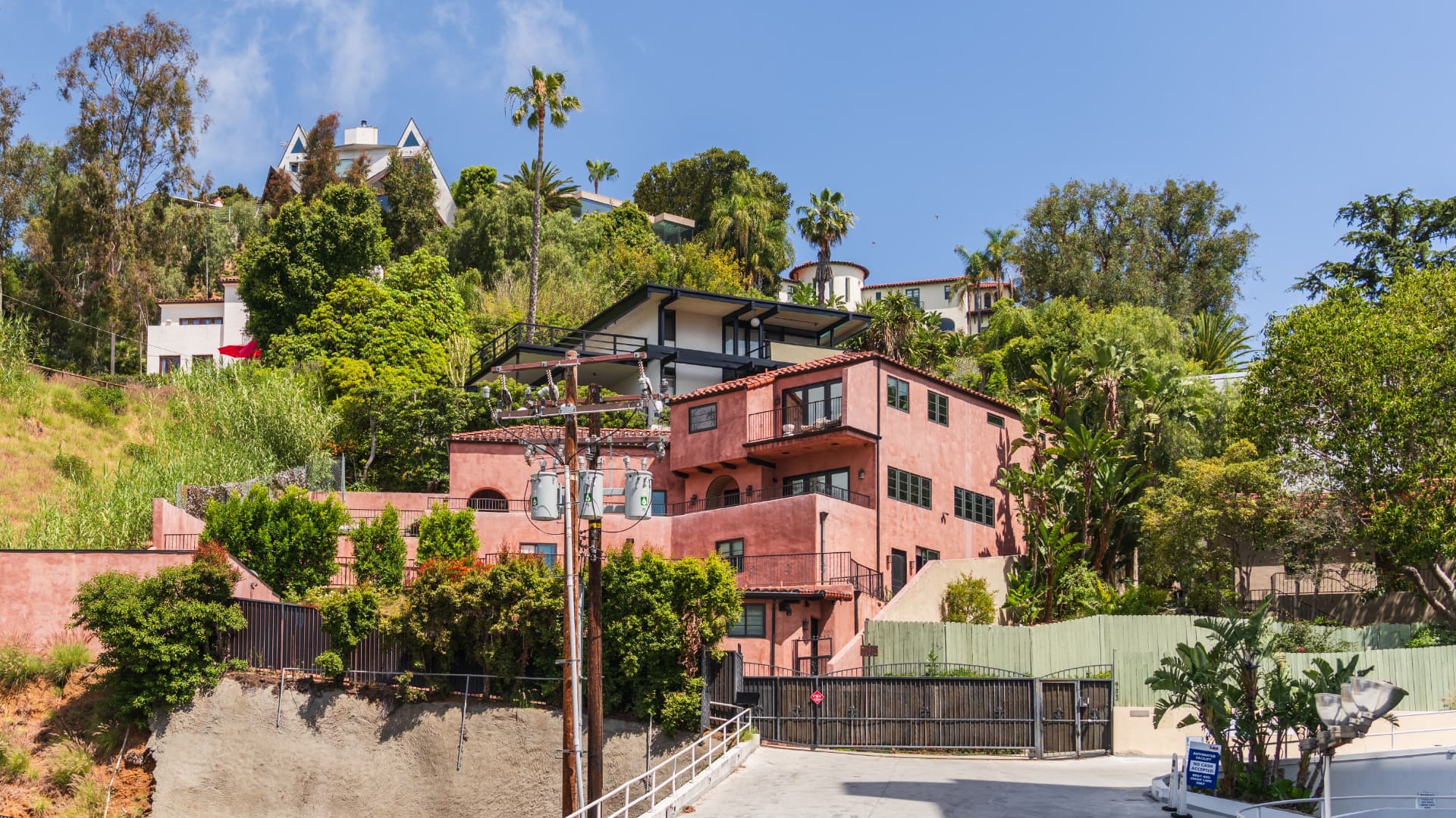 Hillside Los Angeles home with terraced gardens